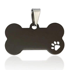 Twotrees 20Pcs Stainless steel Bone Pet ID Tag