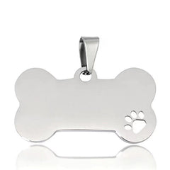 Twotrees 20Pcs Stainless steel Bone Pet ID Tag