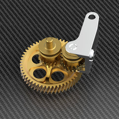 BIQU Panda Claw Extruder Gear Set for Bambu X1/P1/A1 Series - Golden Nano-Coated Hardened Steel Gear with Aluminum CNC Support