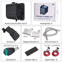 BIQU Panda Turbo Cooling Fan Upgrade Kit for Bambu Lab X1/P1 Printers – Magnetic Installation, Adjustable Brushless Turbo Fan, High-Speed Printing, RGB Lighting