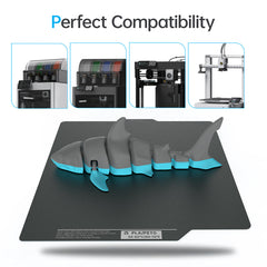 BIQU Panda Buildplate 257MM*257MM Double-CryoGrip Textured Coating Steel Sheet, Durable and Heat-resistant Build Plate for Bambu Lab P1P/P1S/P2S/X1C/A1 Printers