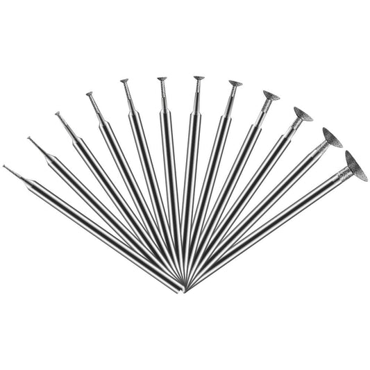 Hanboost 12Pcs Grinding Kit for Caving Stone,Jade,Glass and Jewelry