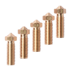 5pcs/Lot Volcano Nozzles 3D Printer All Metal Brass 3D Lengthen extruder nozzle 0.6/0.8/1.0/1.2mm For 1.75/3mm