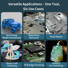 Hanboost 5pc Ceramic Fiber Oil Stone Whetstone Strips for Deburring, Smoothing and Polishing