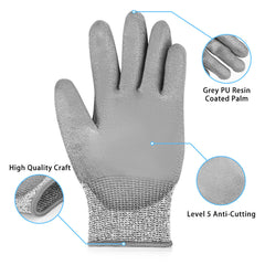 Hanboost Anti-Cut Protective Gloves for DIY, Gardening, Woodworking Glass Cutting
