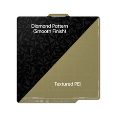 BIQU Panda Build Plate 257MM x 257MM/184MM x 184MM Double-Sided Spring Steel Sheet with Textured PEI Grid for Bambu Lab P1P/P1S/X1C/A1/A1 mini Printers