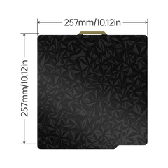 BIQU Panda Build Plate 257MM x 257MM/184MM x 184MM Double-Sided Spring Steel Sheet with Textured PEI Grid for Bambu Lab P1P/P1S/X1C/A1/A1 mini Printers
