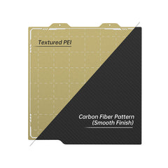 BIQU Panda Build Plate 257MM x 257MM/184MM x 184MM Double-Sided Spring Steel Sheet with Textured PEI Grid for Bambu Lab P1P/P1S/X1C/A1/A1 mini Printers