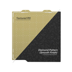 BIQU Panda Build Plate 257MM x 257MM/184MM x 184MM Double-Sided Spring Steel Sheet with Textured PEI Grid for Bambu Lab P1P/P1S/X1C/A1/A1 mini Printers