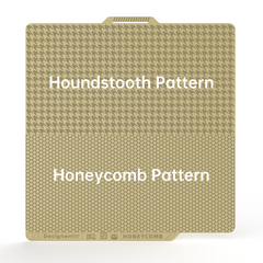 BIQU Panda BuildPlate Designer Series Dual-textured 3D Printing Build Plate with Honeycomb & Houndstooth Patterns for Bambu X1/P1/A1 Printers