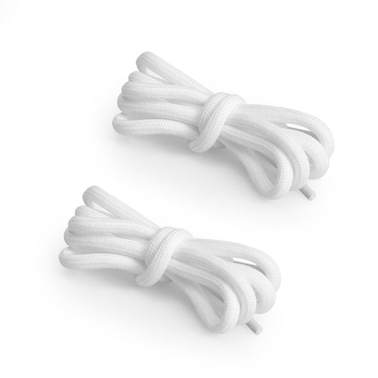 BIQU Round Shoelaces – 2 Pairs Black & 2 Pairs White | 100cm & 140cm