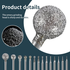 Hanboost 14pc Ball Shape Carving Set for Rotary Tool