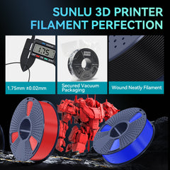 SUNLU Refill Filament 1KG, PLA, PLA+, PLA+2.0, PETG Filament, Compatible with 2025 SUNLU 3rd-Generation Reusable Spool and Bambu Reusable Spool