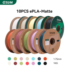 eSUN Upgraded ePLA-Matte 1.75mm 3D Filament 10PCS