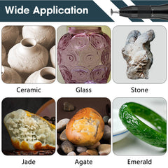 Hanboost 12Pcs Grinding Kit for Caving Stone,Jade,Glass and Jewelry