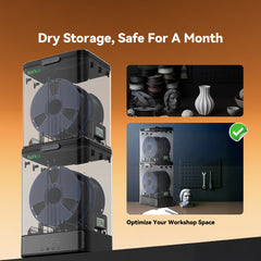 SUNLU FilaDryer SP2, 2-in-1 Filament Dryer Combine with Storage Box, Compatible with spool size 1kg×2 or 2kg×1 or 3kg×1