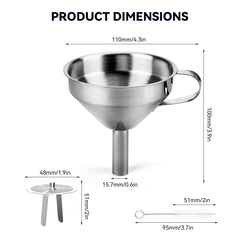 3D Stainless Steel Funnel