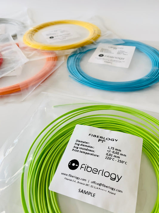 Fiberlogy PP Polypropylene Sample Size 18-40gm (Sample) - Non-Toxic 3D Printer Filament, 1.75mm