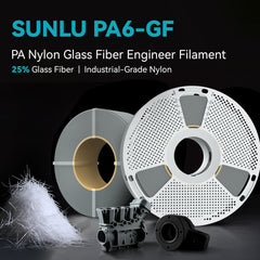 Nylon-6 Glass Fiber (PA6-GF) 3D Printer Filament 1KG