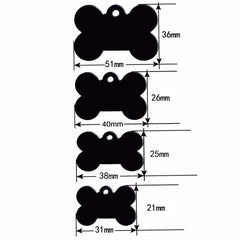 Twotrees 60PCS Bone Double Sides Personalized Dog ID Tags(Buy 2 Get 1 Free)