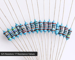 17 Values 1% Resistor Kit