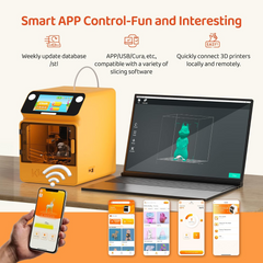 20%OFF Flash Deal | Kidoodle MiniBox A1: 3D Printer for Kids, Unleash Creativity with Kidoodle, 600mm/s High Speed, AutoLiv/Design Safe for Kids/5" Touch Screen, Wi-Fi/App Control, Easy to Install at Home/School