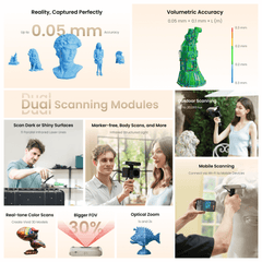 Revopoint INSPIRE 2: Wireless Infrared Laser and Structured Light 3D Scanner