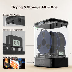 SUNLU FilaDryer SP2, 2-in-1 Filament Dryer Combine with Storage Box, Compatible with spool size 1kg×2 or 2kg×1 or 3kg×1