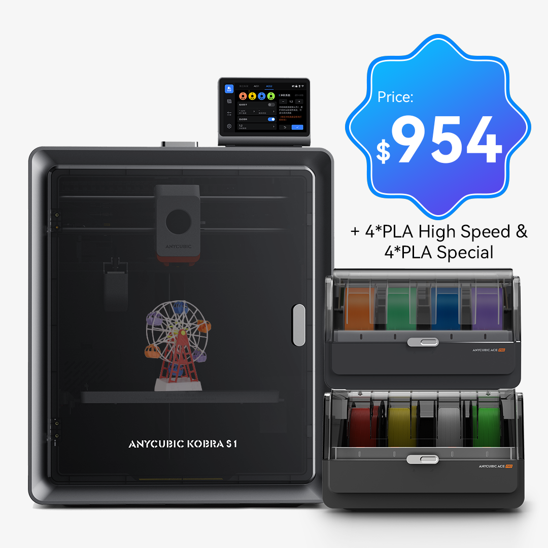 Kobra S1 Combo 8KG Filament Bundle (PLA Special, PLA High Speed) - 8 Colors