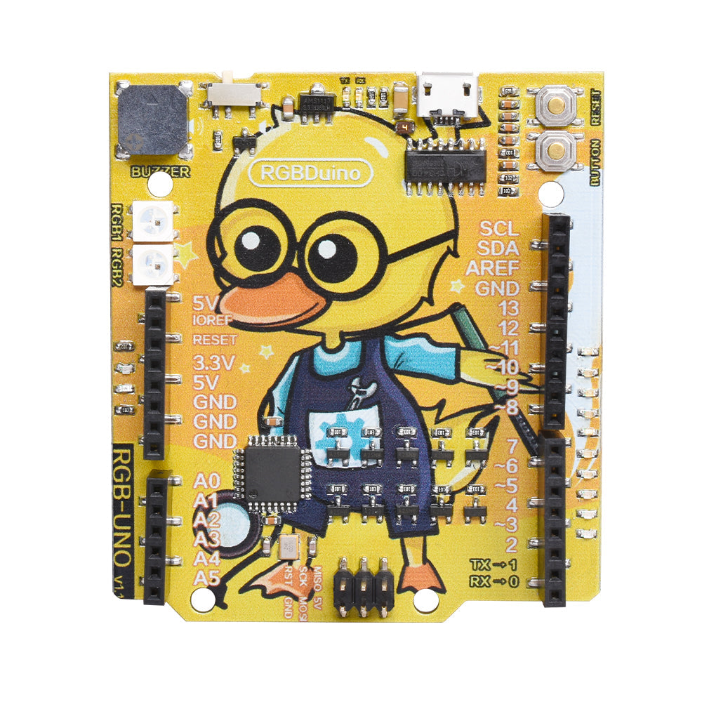 BIQU RGBDuino UNO V1.2 Jenny Greek Duck ATMEGA328P-AU Chip 16MHZ 5V Development Board VS Arduino UNO R3 Upgrade for Raspberry Pi 4 Raspberry Pi 3B
