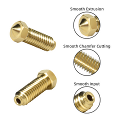 BIQU High Quality Brass Nozzle for 3D Printer Hotend 1.75*0.2/0.4/0.6/0.8/1mm Nozzles for Kobra 2, Kobra 2 Neo, Kobra 2 Pro, Kobra 2 Plus, Kobra 2 Max