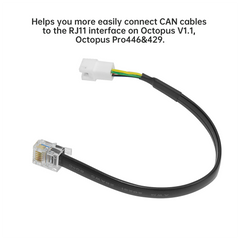 BIQU RJ11 to CAN Cable 150mm for Octopus V1.1 and Octopus Pro CAN Interface for 3D Printers
