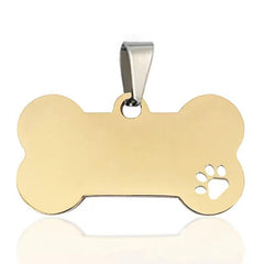 Twotrees 20Pcs Stainless steel Bone Pet ID Tag