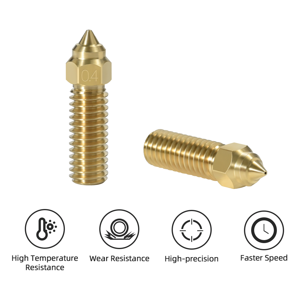 BIQU High Quality Nozzle Brass / Zirconium Copper / Hardened Steel Nozzle for Creality Ender 3 V3 KE K1 / K1 MAX CR-M4