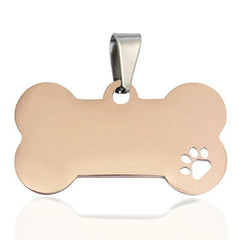 Twotrees 20Pcs Stainless steel Bone Pet ID Tag