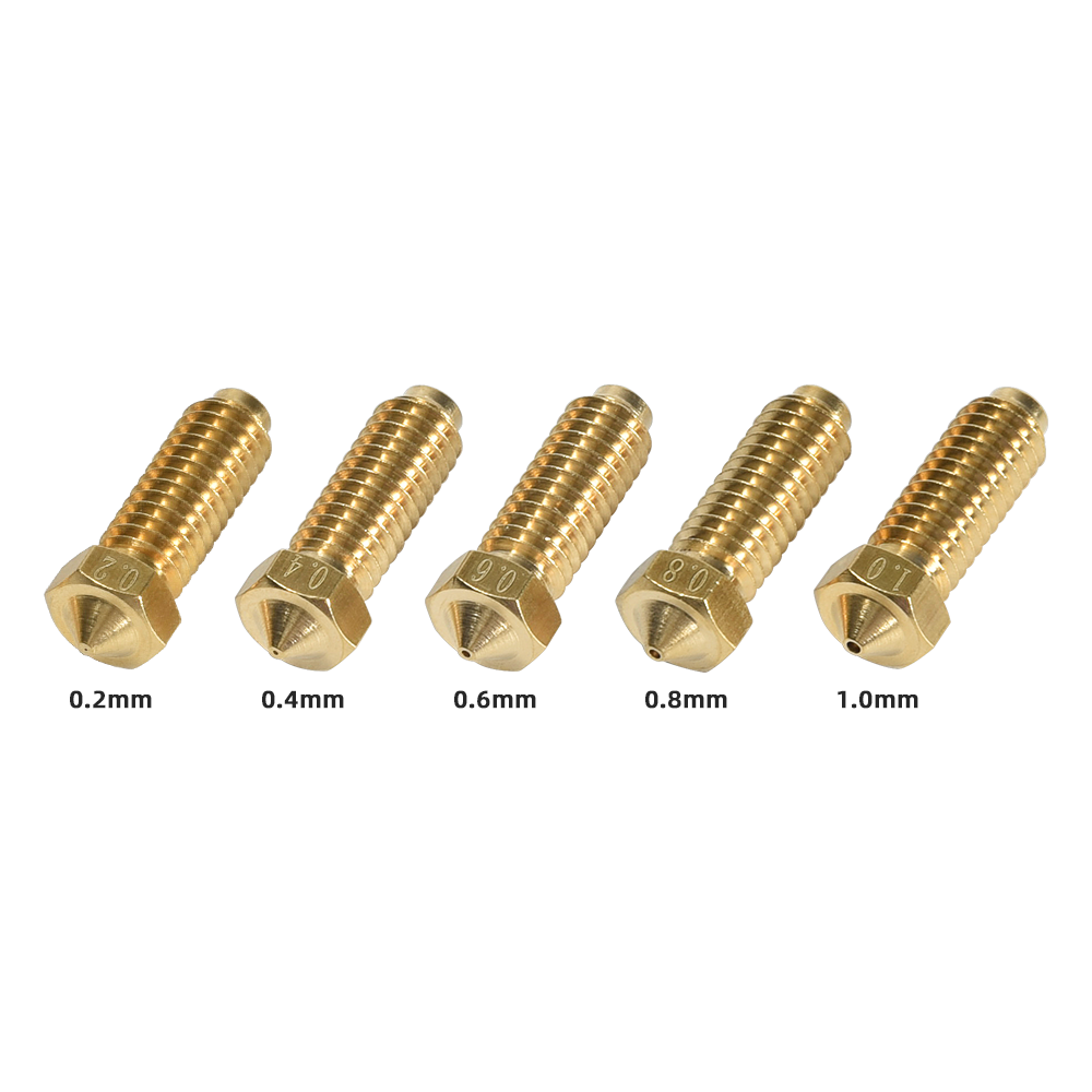 BIQU High Quality Brass Nozzle for 3D Printer Hotend 1.75*0.2/0.4/0.6/0.8/1mm Nozzles for Kobra 2, Kobra 2 Neo, Kobra 2 Pro, Kobra 2 Plus, Kobra 2 Max