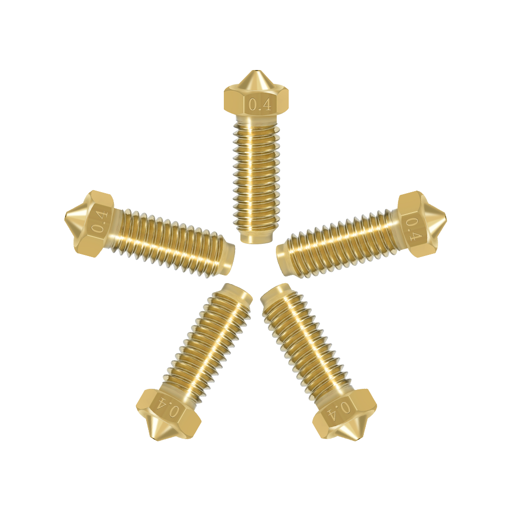 BIQU High Quality Brass Nozzle for 3D Printer Hotend 1.75*0.2/0.4/0.6/0.8/1mm Nozzles for Kobra 2, Kobra 2 Neo, Kobra 2 Pro, Kobra 2 Plus, Kobra 2 Max