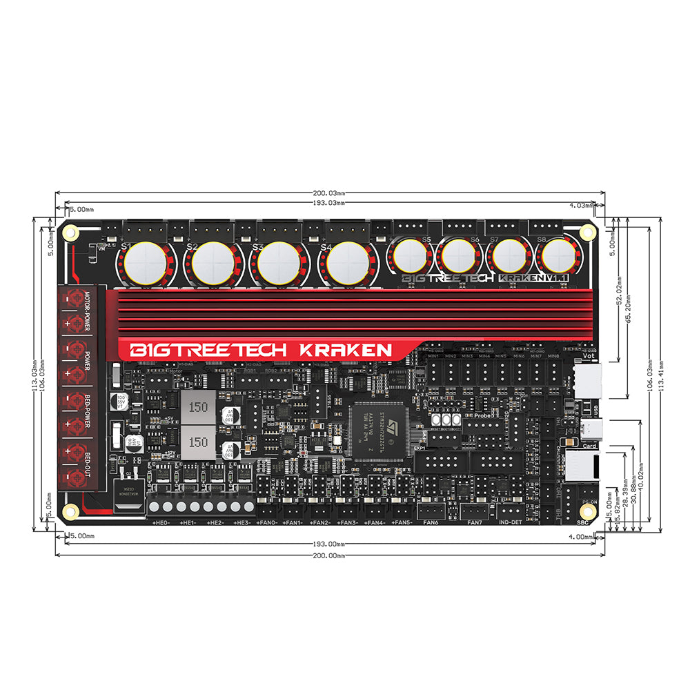 BIGTREETECH Kraken V1.1 - High Current, 8-Axis Motherboard