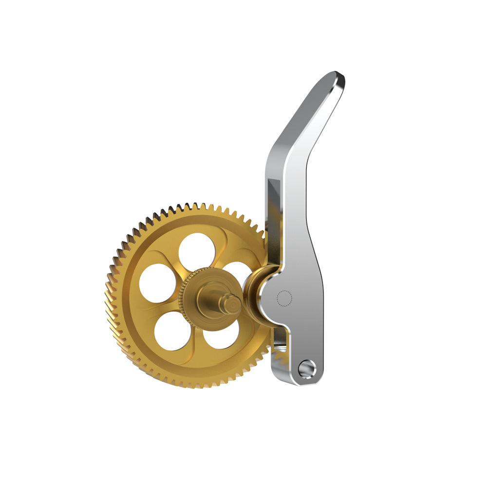 BIQU Panda Claw Extruder Gear Set for Bambu X1/P1/A1 Series - Golden Nano-Coated Hardened Steel Gear with Aluminum CNC Support