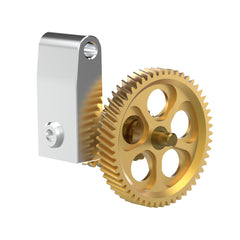 BIQU Panda Claw Extruder Gear Set for Bambu X1/P1/A1 Series - Golden Nano-Coated Hardened Steel Gear with Aluminum CNC Support