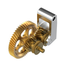 BIQU Panda Claw Extruder Gear Set for Bambu X1/P1/A1 Series - Golden Nano-Coated Hardened Steel Gear with Aluminum CNC Support