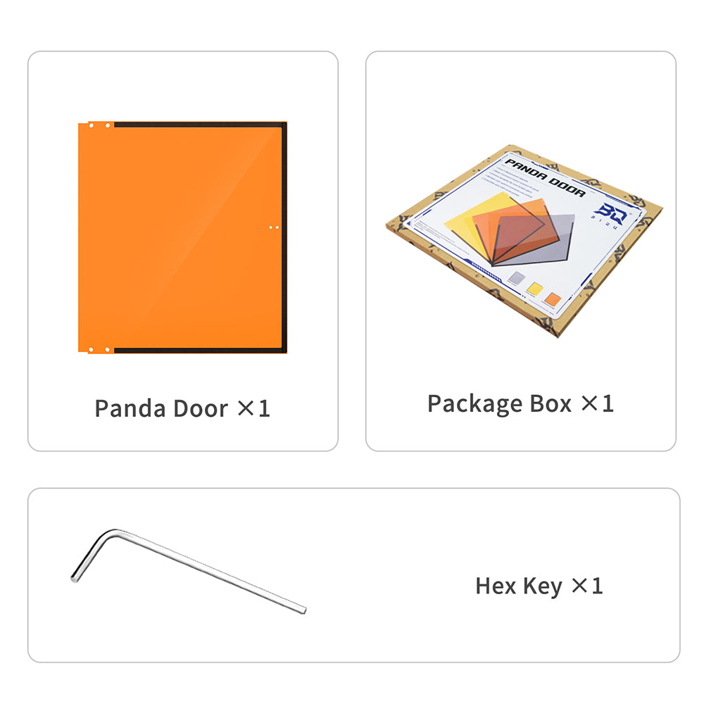 BIQU Panda Door PC Upgrade Panel for Bambu Lab P1/X1 Printers