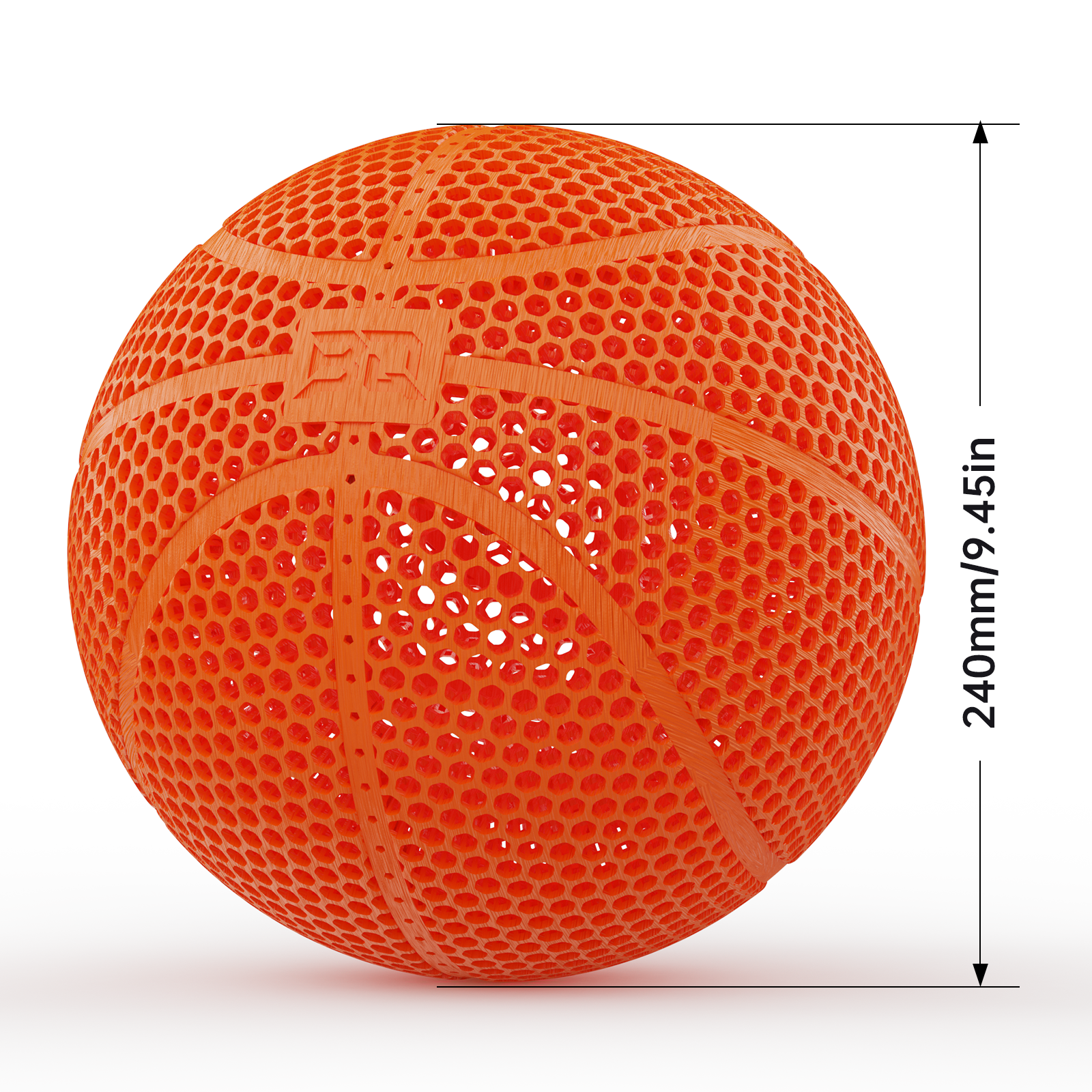 BIQU PLA-HR 3D Printed Airless Basketball -Perfect for Family Fun, Friends Gatherings & Christmas Gifts, Available in Black, Blue, Orange, and White