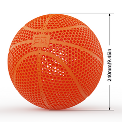 BIQU PLA-HR 3D Printed Airless Basketball -Perfect for Family Fun, Friends Gatherings & Christmas Gifts, Available in Black, Blue, Orange, and White
