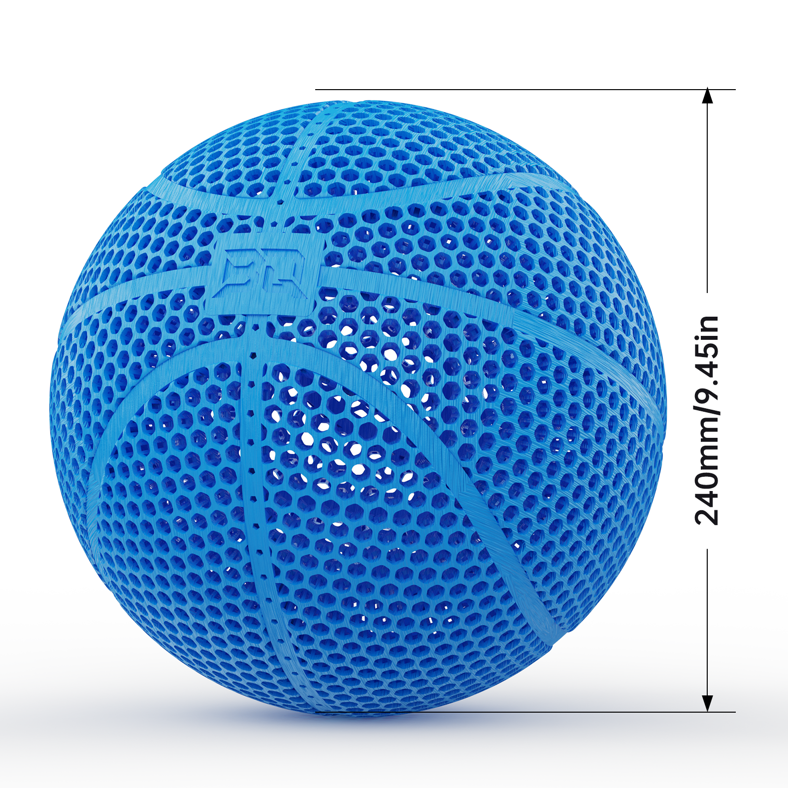 BIQU PLA-HR 3D Printed Airless Basketball -Perfect for Family Fun, Friends Gatherings & Christmas Gifts, Available in Black, Blue, Orange, and White