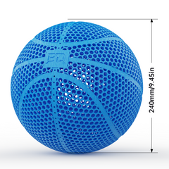 BIQU PLA-HR 3D Printed Airless Basketball -Perfect for Family Fun, Friends Gatherings & Christmas Gifts, Available in Black, Blue, Orange, and White