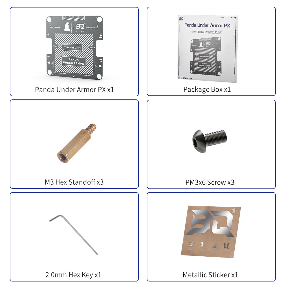 BIQU Panda Under Armor PX Aluminum Base Protective Strap Lightweight and Easy to Move Suitable for Bambu Lab P1/X1/H2D Series