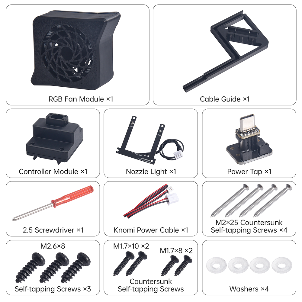 BIQU Panda Cooler A1 Smart Cooling Fan with ESP32 Chip WebUI Control and RGB Lighting