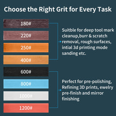 Hanboost 5pc Ceramic Fiber Oil Stone Whetstone Strips for Deburring, Smoothing and Polishing