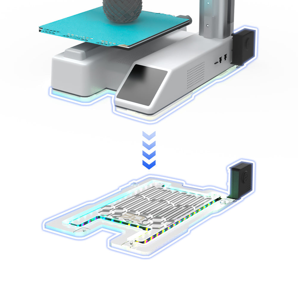 BIQU Panda Aura Smart RGB Lighting Panel with Remote Control and Customizable Status Display for A1 Series